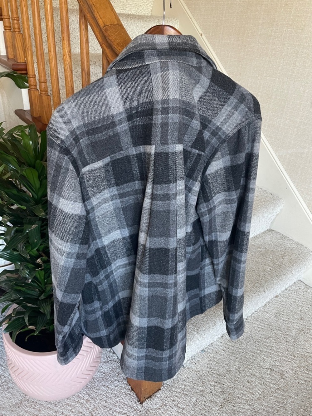 Cotton On Black & Gray Plaid Heavy Overshirt Shacket NWT - Picture 4 of 7